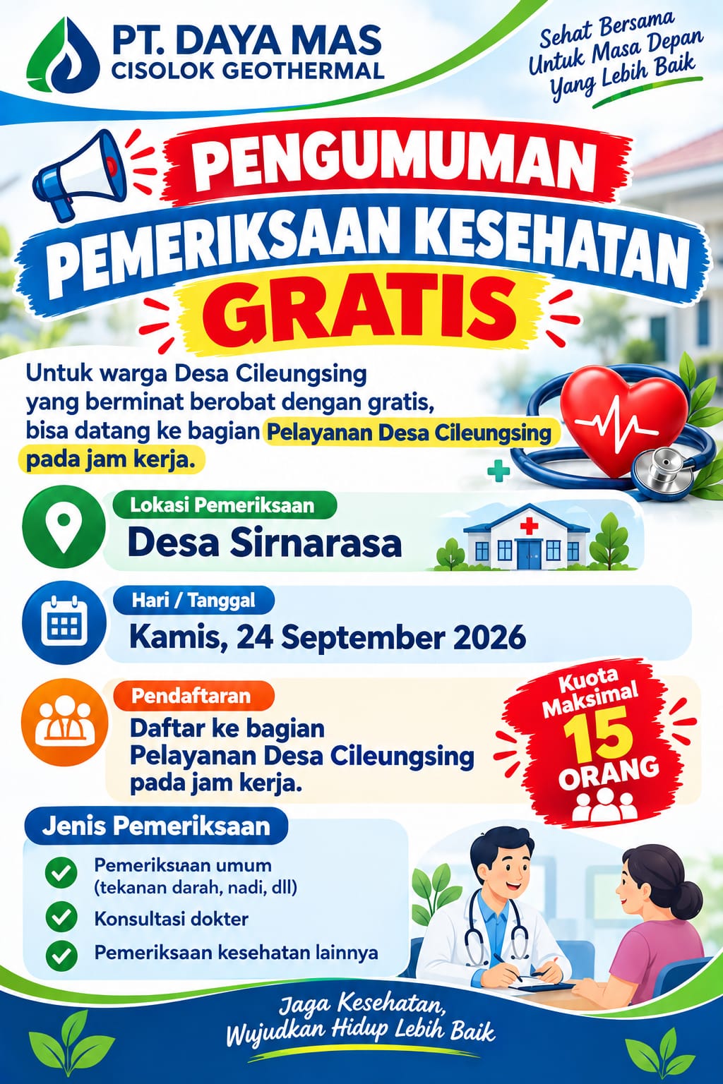 Kegiatan Pemeriksaan gratis